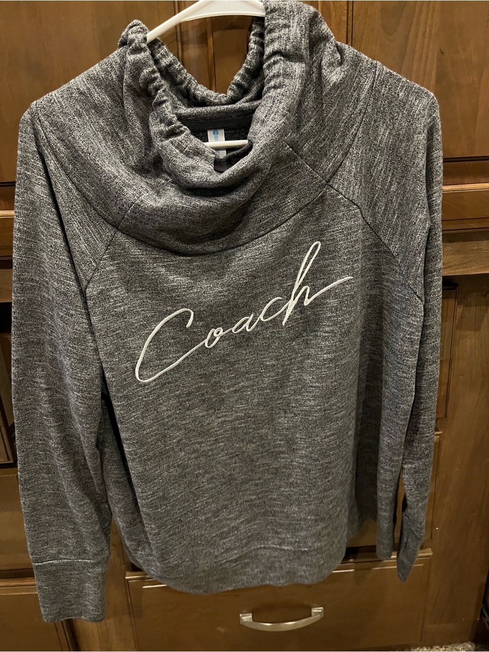 Beachbody Gray Cowl Neck Sweatshirt with Script Logo